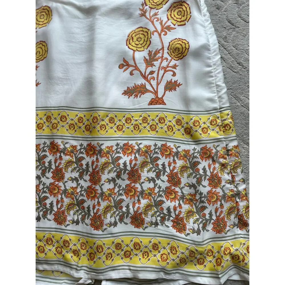 J.Crew Women's Sunset Rose Block Print Skirt Size 12 Knee-Length Floral - Picture 7 of 8